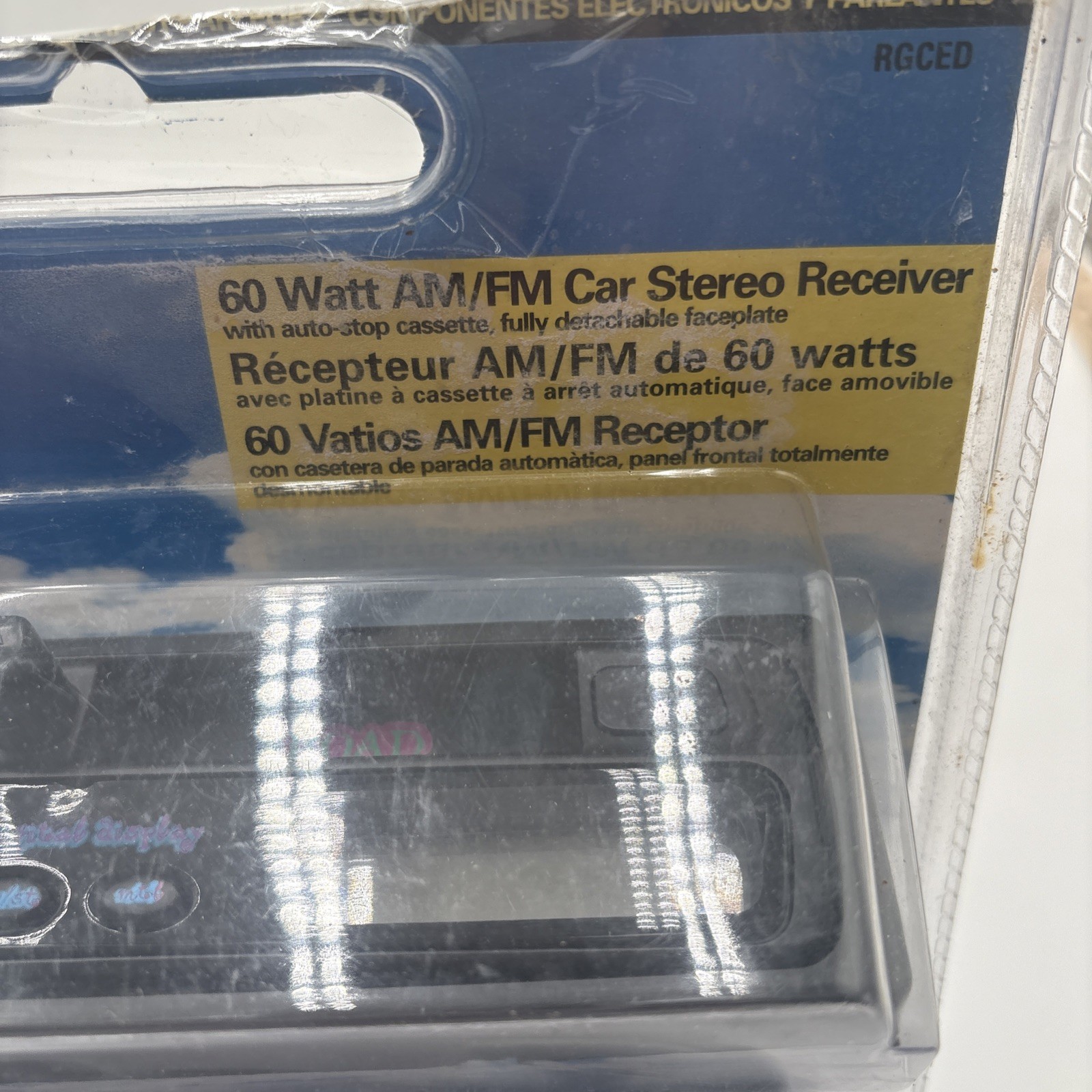 Vintage Road Gear 60 Watt AM/FM Car Stereo Cassette Receiver w/CD Input Open
