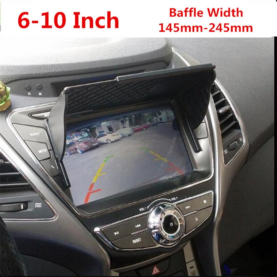 Adjustable Car Radio Cover Sun Shade Glare Visor Shield For 6-10″ GPS Navigation