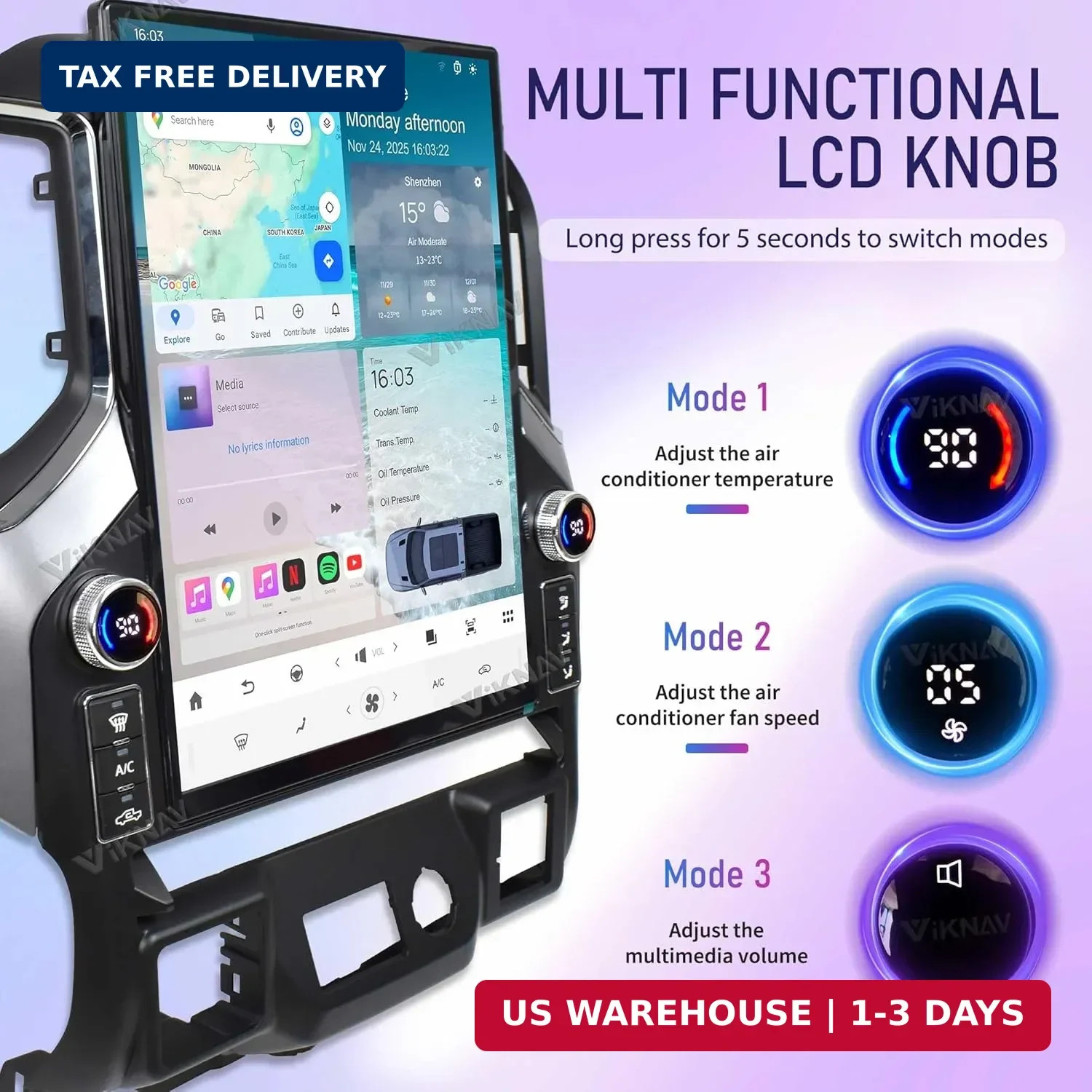 15.6 Inch Touch Screen Android Car Radio for GMC Sierra Chevrolet Silverado 2019