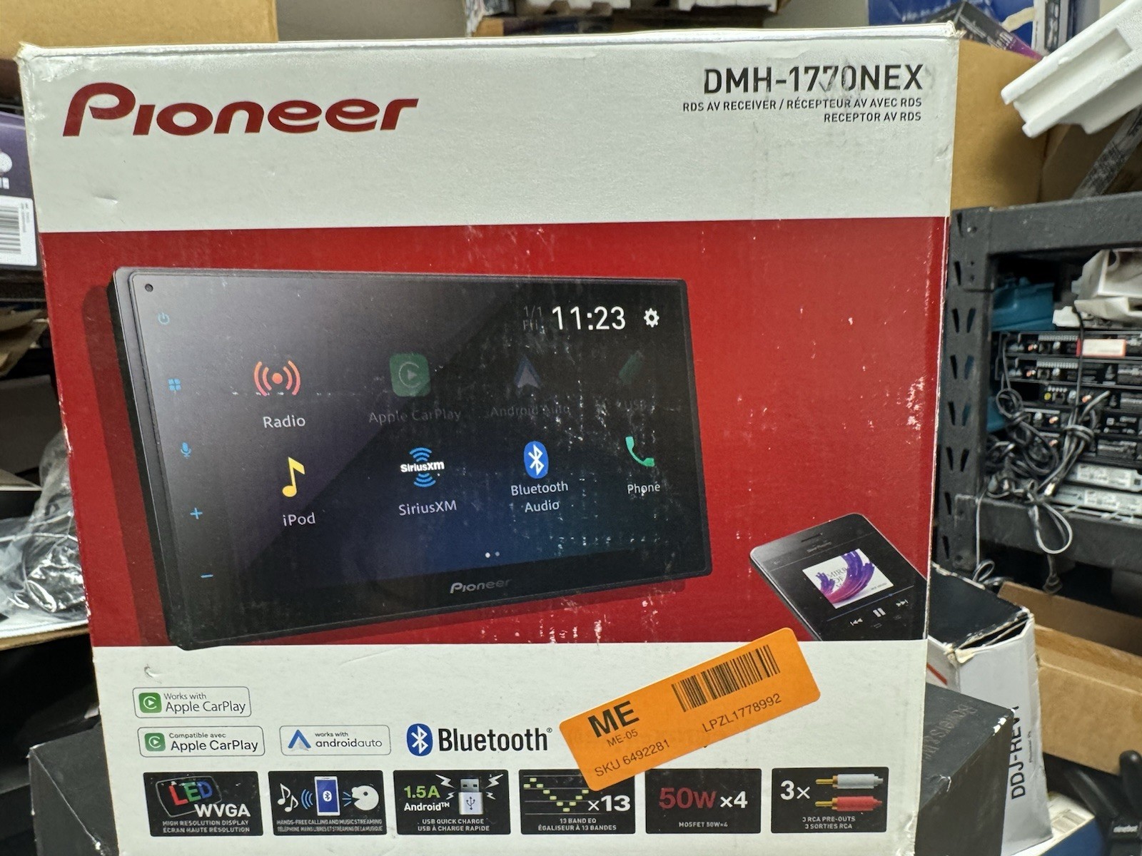 Pioneer DMH-1770NEX Double-DIN Digital Multimedia Receiver, Wired Apple CarPlay
