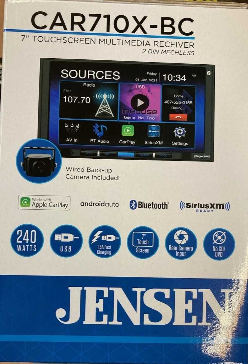 Jensen CAR710X-BC 7” Mechless Multimedia Receiver