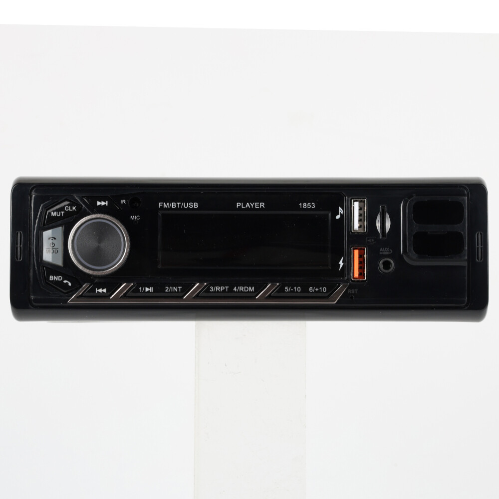 Single 1DIN Car Radio Stereo In-dash FM/USB/AUX/TF Bluetooth Audio +Phone Holder