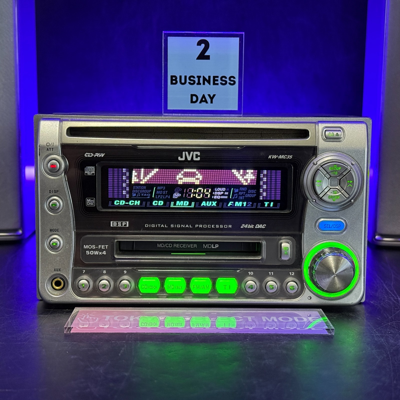 JVC KW-MC35 Car Audio 2DIN CD MD Bluetooth Ready Vintage JDM Tested In Stock