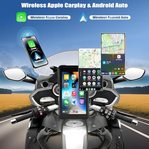 Motorcycle Carplay Screen GPS Navigation System with Wireless Carplay P2-5 inch