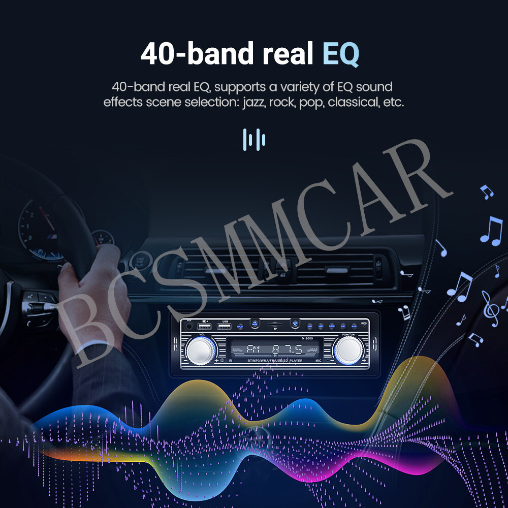 Car Stereo MP3 Player Single DIN Bluetooth Handsfree RCA FM USB AUX Audio Radio