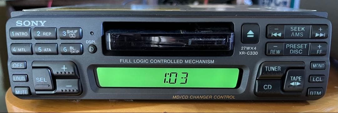 SONY XR-C330 FM AM Car Cassette Stereo Dolby B Metal MD CD Changer Open Tested