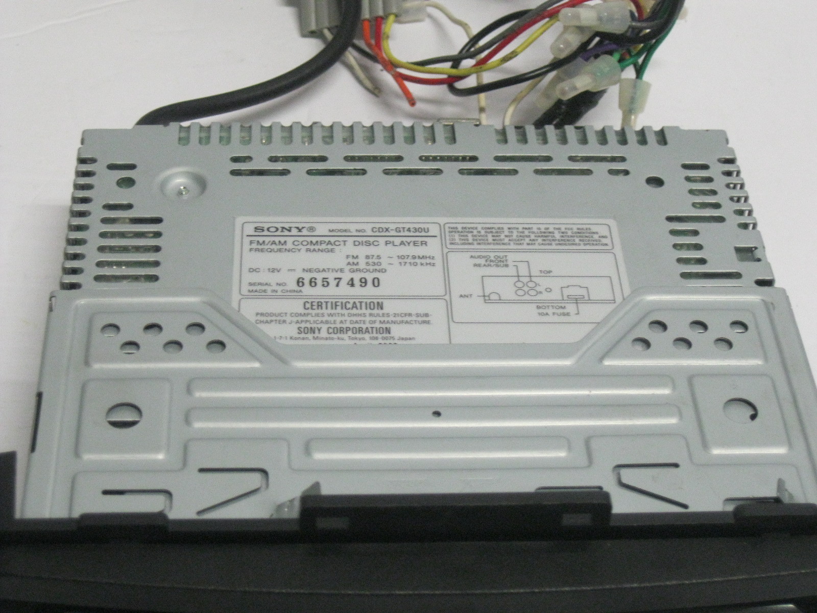 Sony CDX-GT4 30U CD Player/MP3 WMA AAC In Dash Receiver Xplode-Working