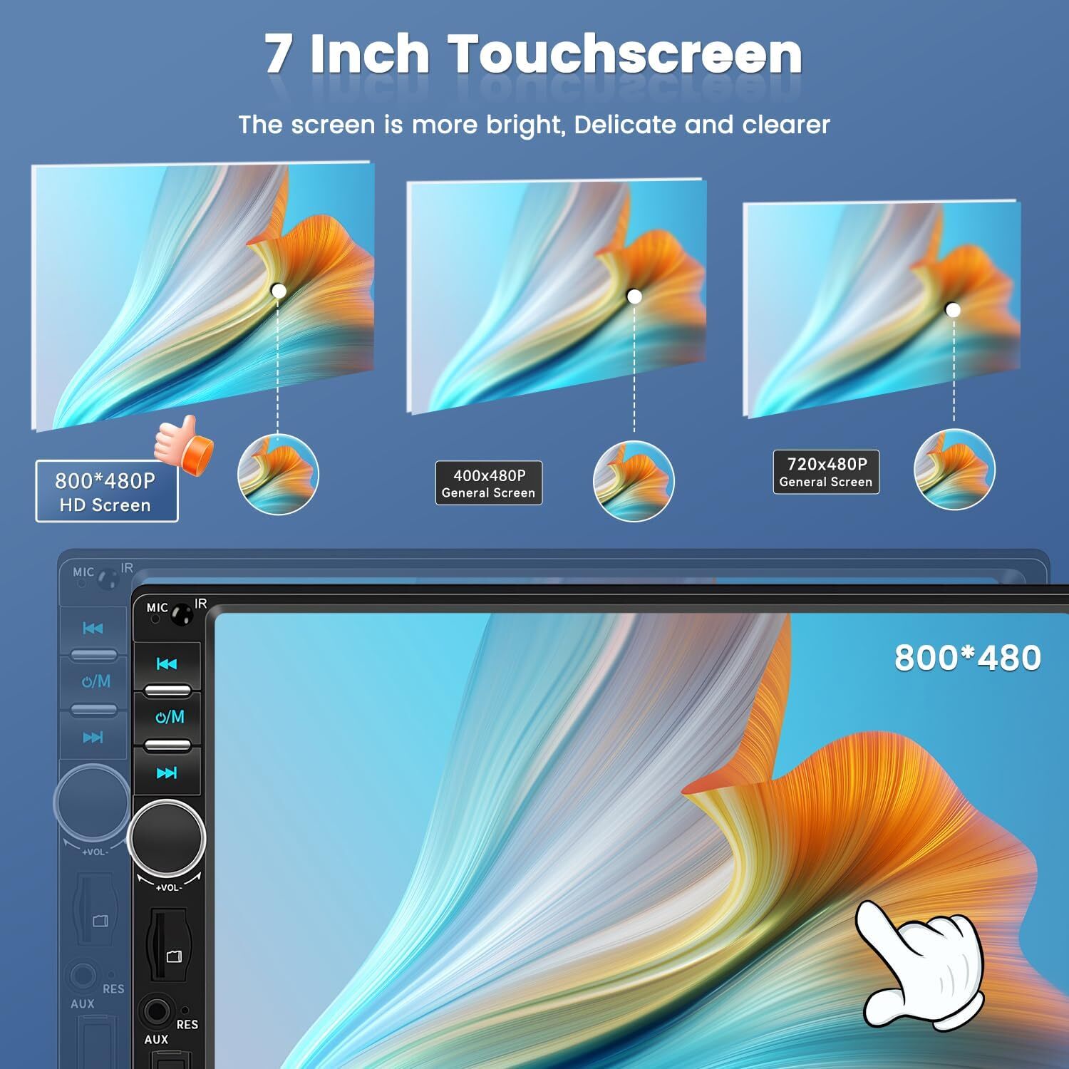 Pantalla Radio Para Carro Auto Con Camara De Reversa Retroceso 2 Din Bluetooth