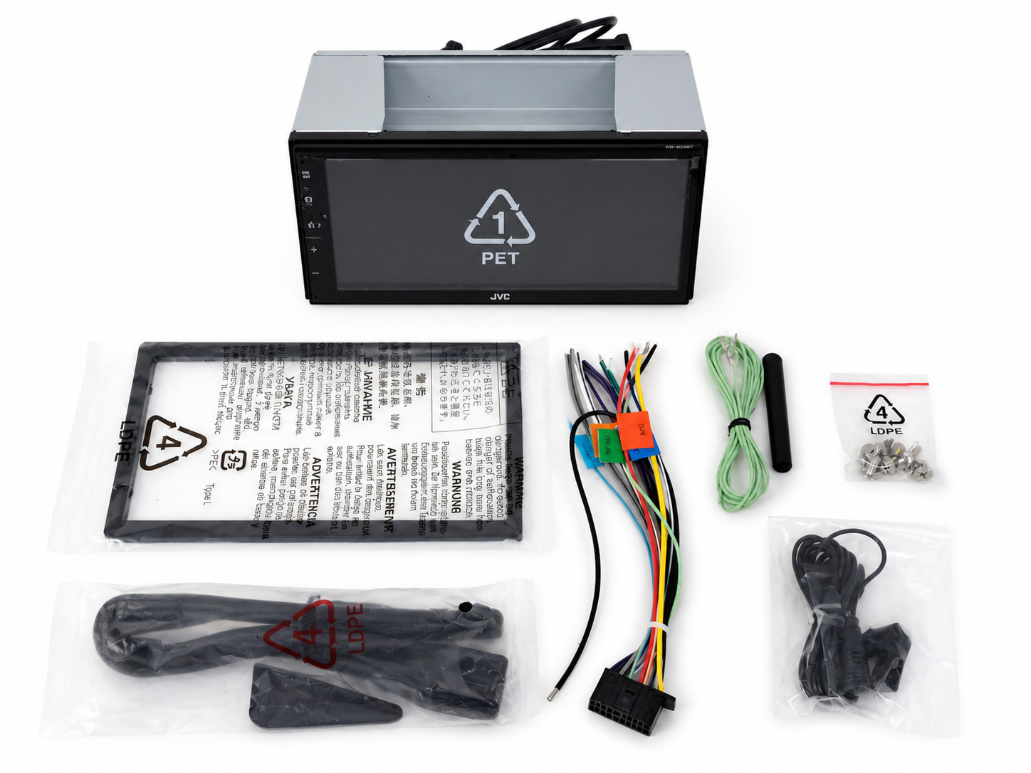 JVC KW-M560BT 6.8″ Double DIN Bluetooth Multimedia Receiver – Open Box