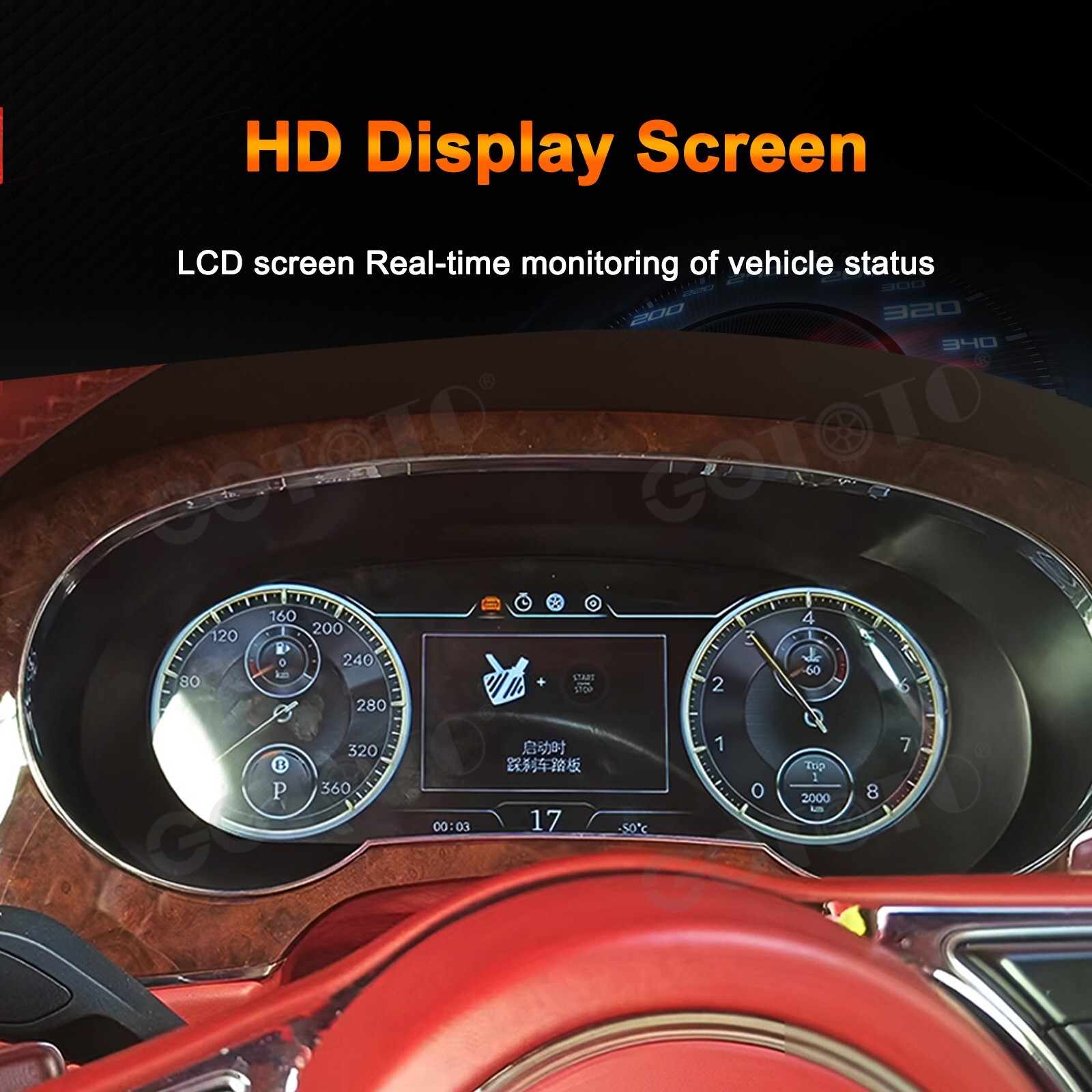 Lcd Digital Cluster Speedometer For Bentley Flying Spur Continental Gt 2005-2012
