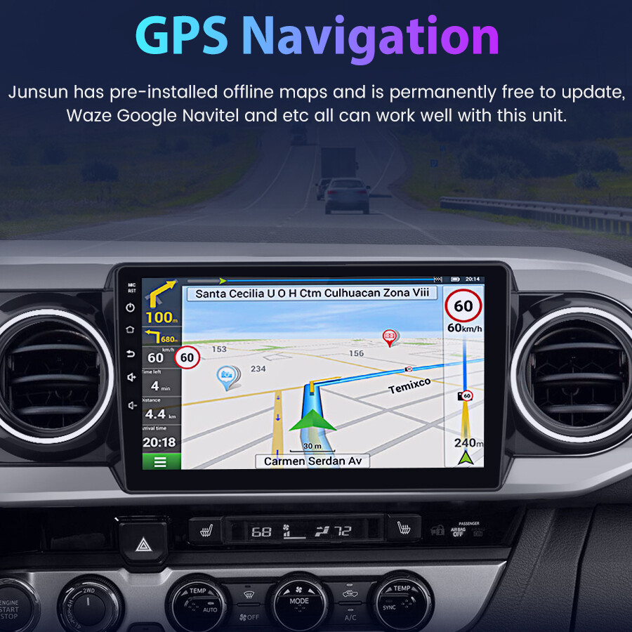Android 13 Apple CarPlay Car Radio GPS Nav BT Stereo For Toyota Tacoma 2016-2023