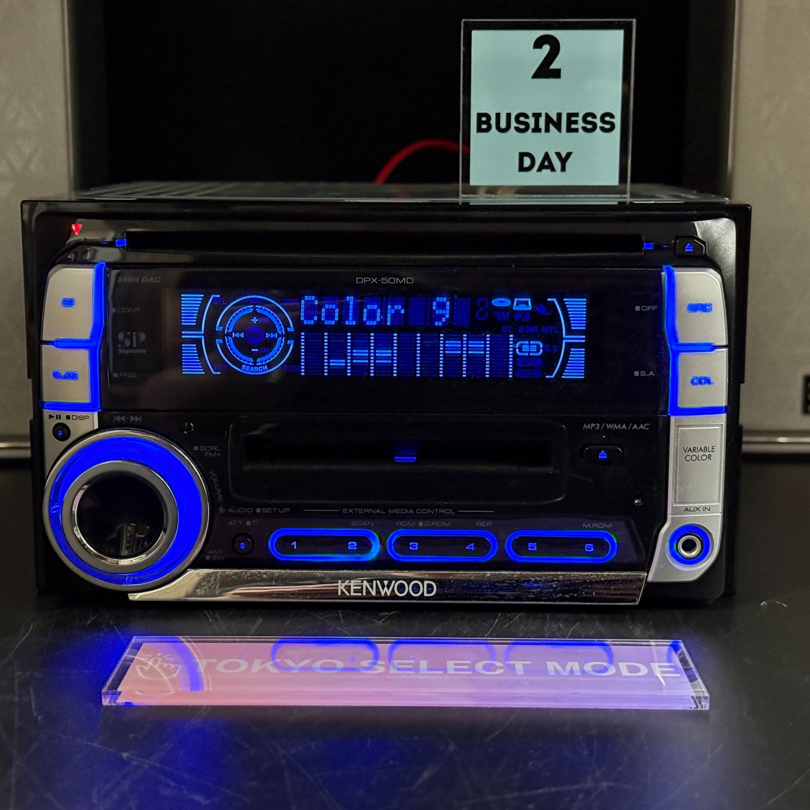 Kenwood DPX-50MD 2DIN CD MD Player Car Stereo Added Bluetooth JDM Tested Stock