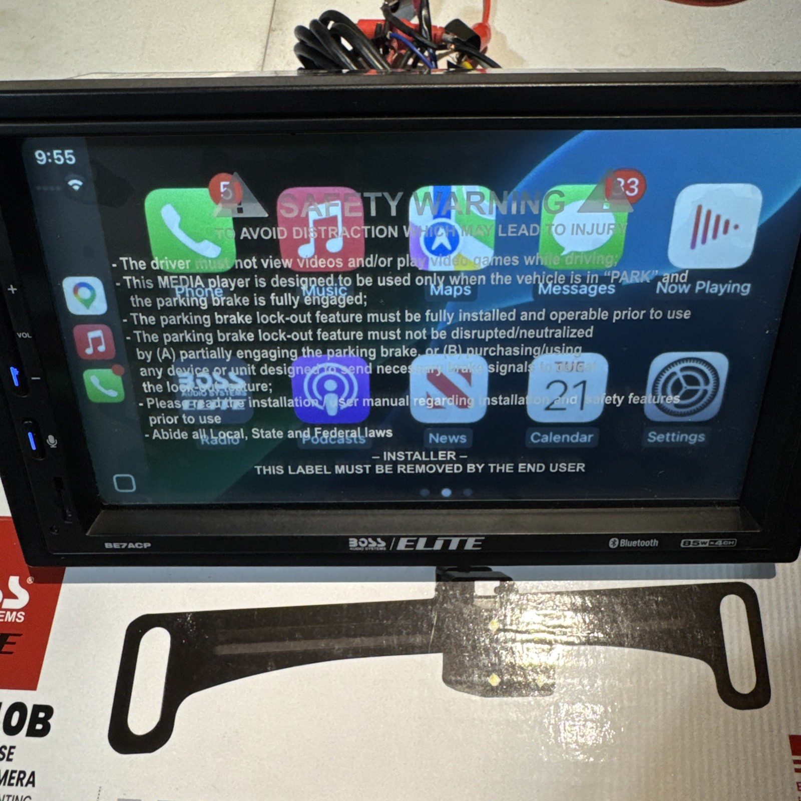 Boss Audio 7″Car Stereo w/ Apple CarPlay & Android Auto, BE7ACP-C NO EXTRAS