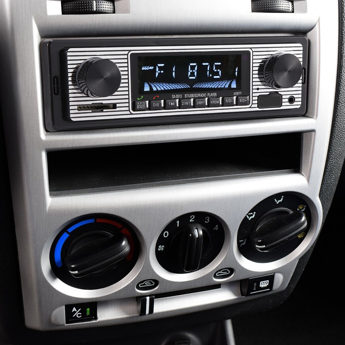 Vintage Bluetooth Car FM Radio MP3 Player SB Classic Stereo Audio Receiver AUX