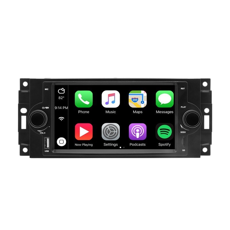 Radio Stereo Wireless Carplay GPS Maps Navi Touch Screen For Dodge Jeep Chrysler