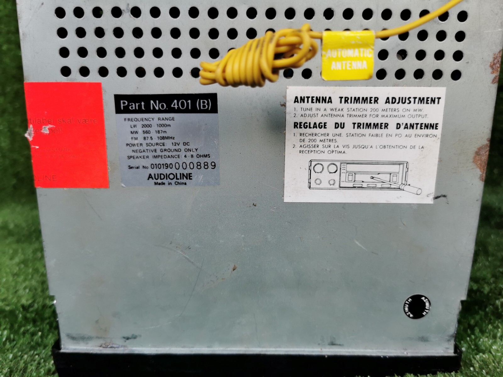 Audioline 401 (B) Audioline 401B Part No. 401 (B) Part No. 401b Oem Car Radio