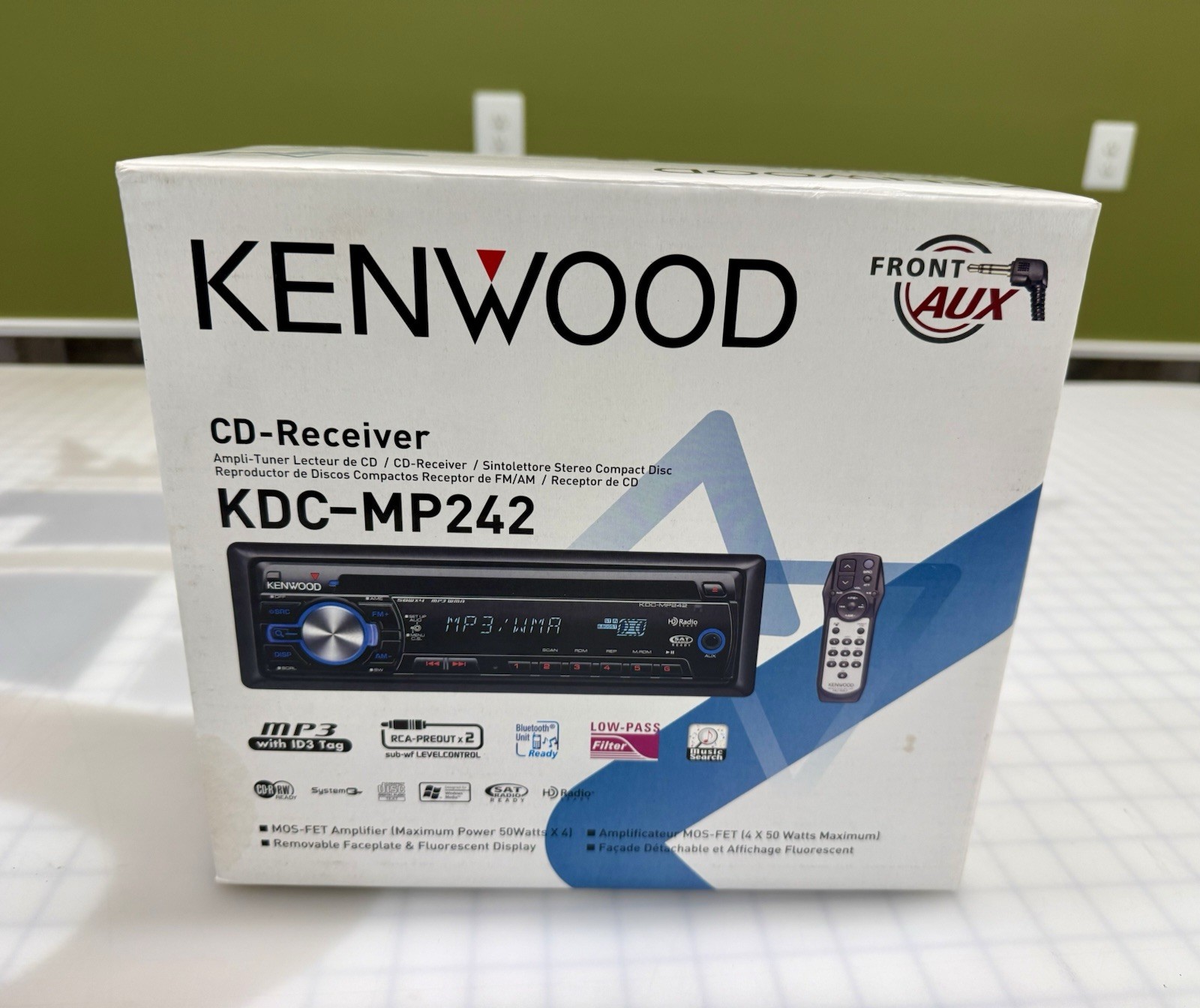 Kenwood AM FM Radio MP3 Player CD Satellite BT Ready Receiver KDC-MP242
