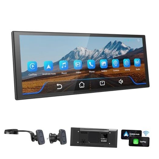 CarPlay Screen for Car, 10.3″ Wireless Apple CarPlay & Android Auto, Plug & V1