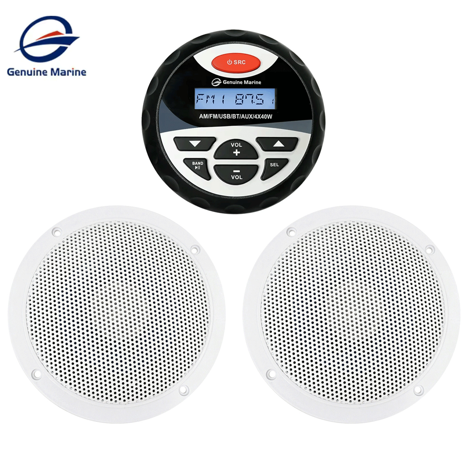 Waterproof boat Bluetooth radio and Marine speakers Receiver USB MP3 Yacht Audio