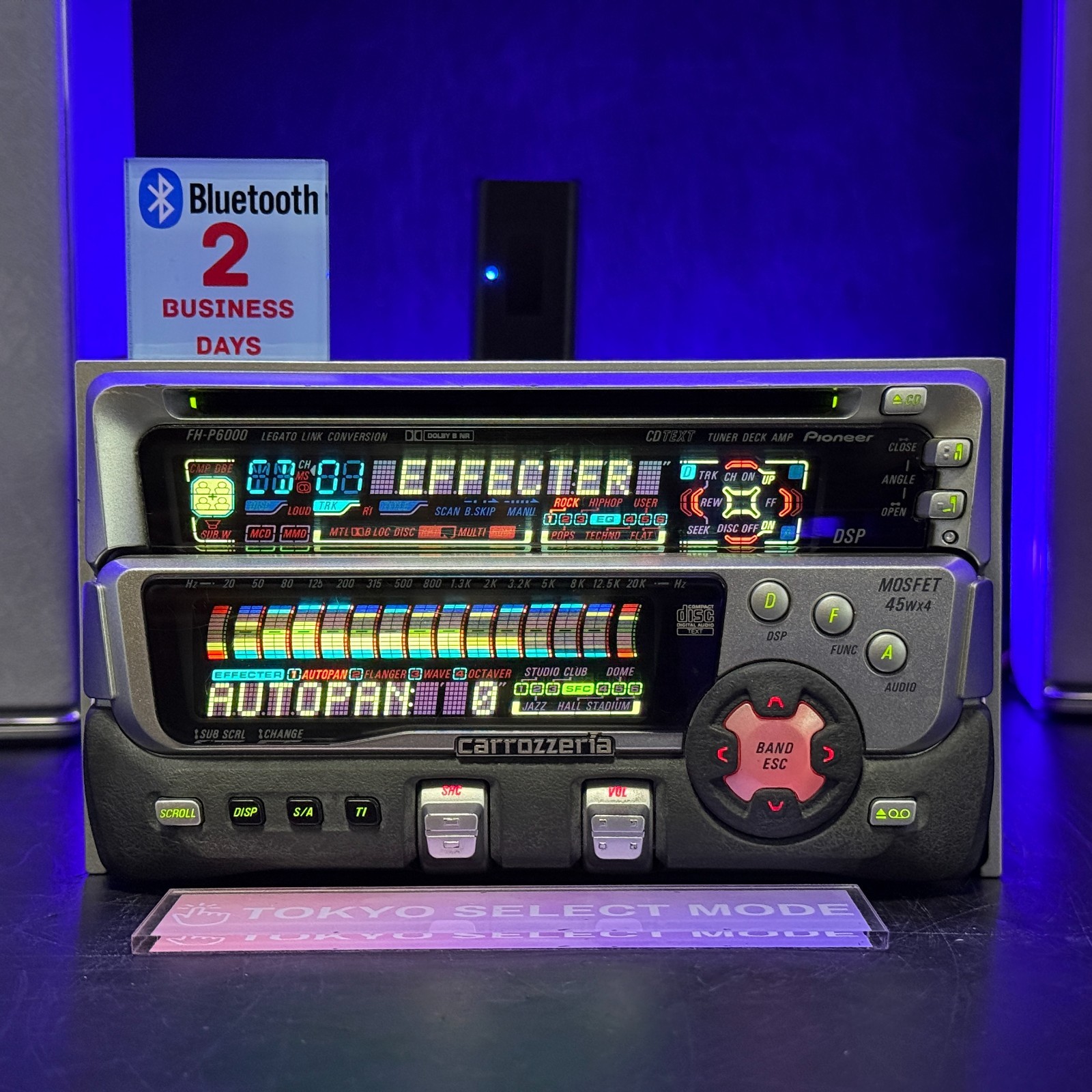 Pioneer Carrozzeria FH-P6000 2DIN Car Audio CD Cassette Bluetooth Player Stock