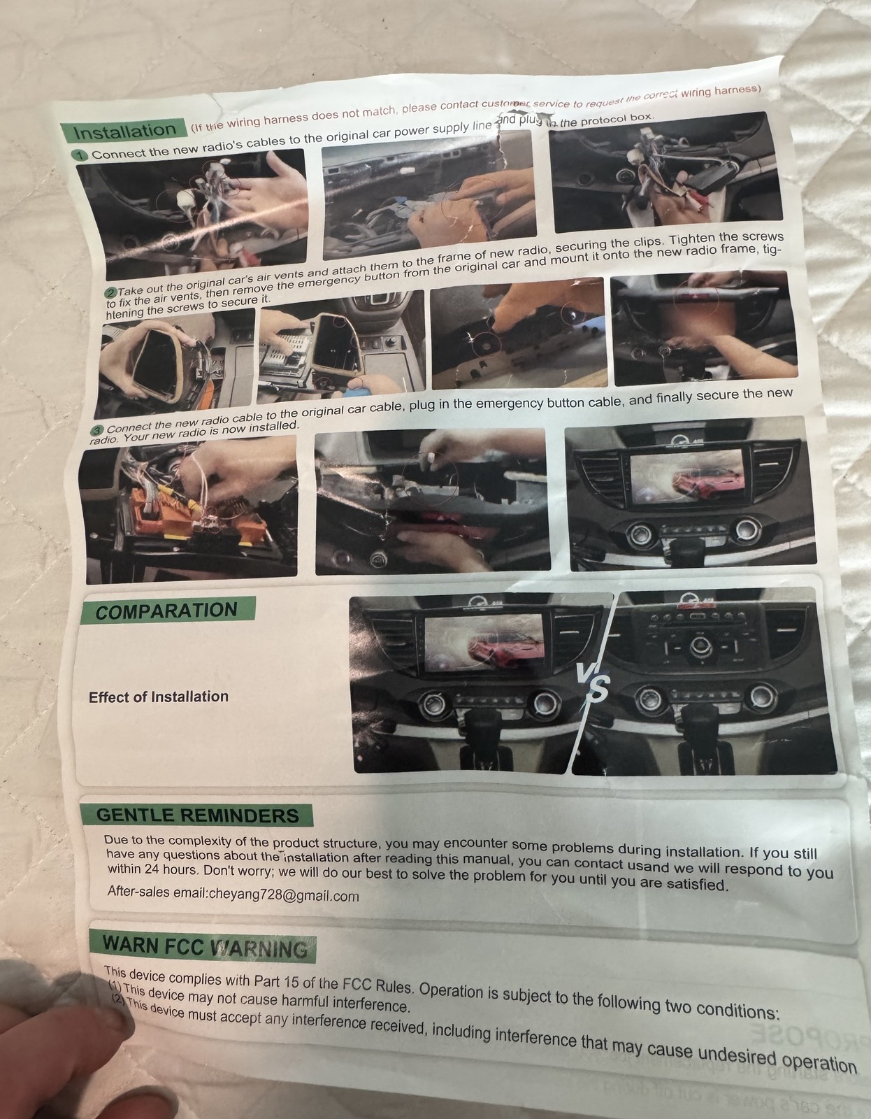 Honda CRV 2012-16 Head Unit Android CarPlay Upgrade