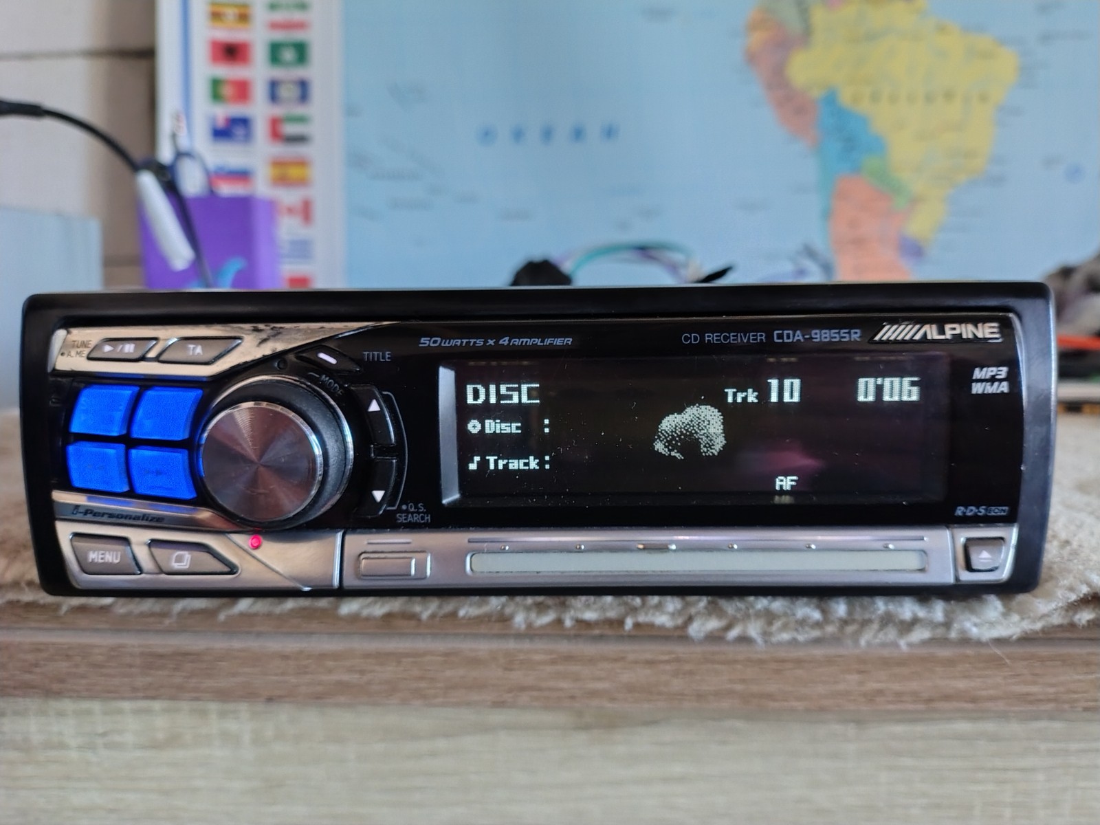 Alpine CDA-9855R Car Stereo CD Receiver Fully Working Great Shape