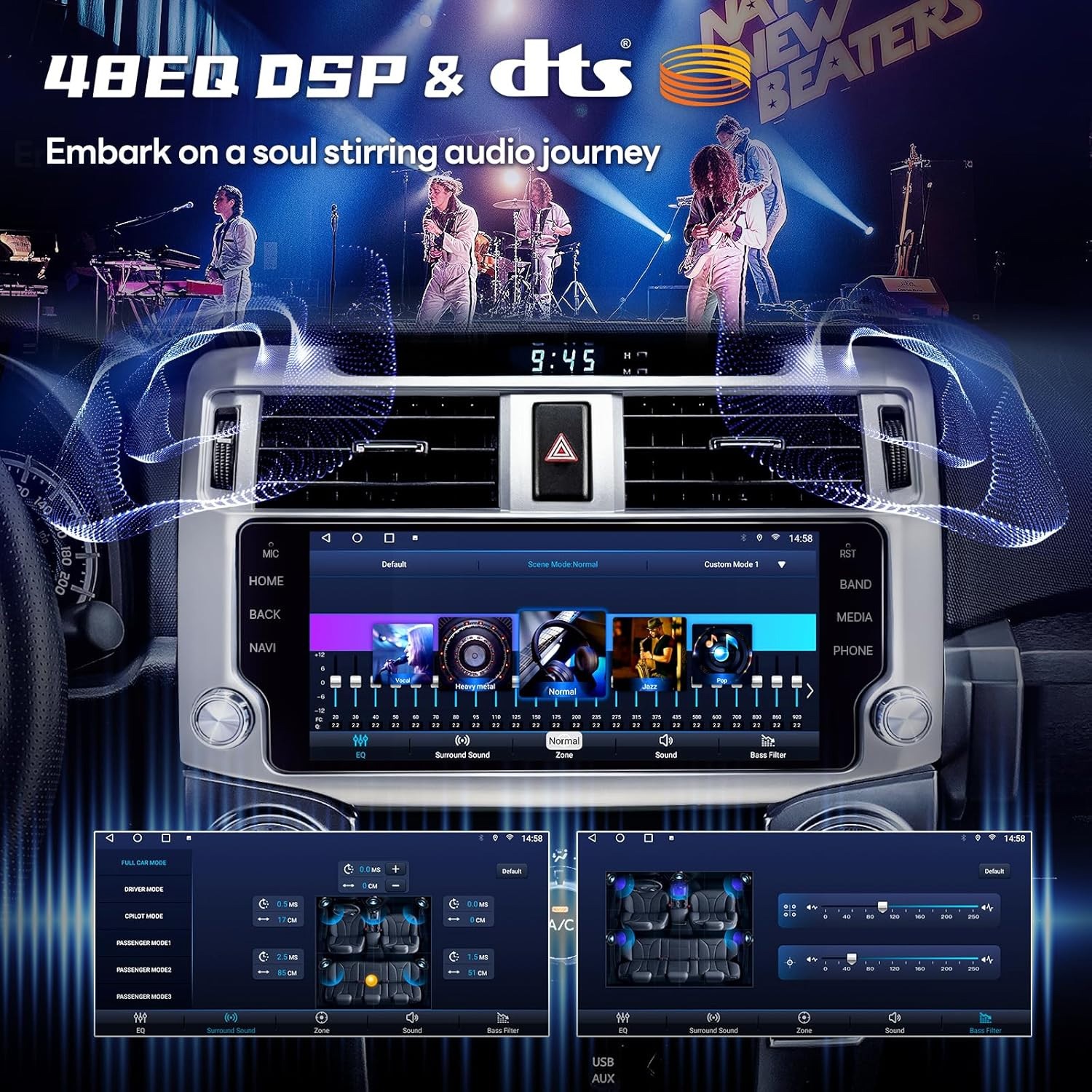 10.33” For 2010-2019 Toyota 4runner Car Stereo Radio Android 13 Carplay FM 128GB