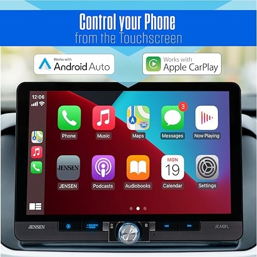 J1CA10FL 10.1-inch Certified Apple CarPlay Android 10-Inch Wireless Stereo