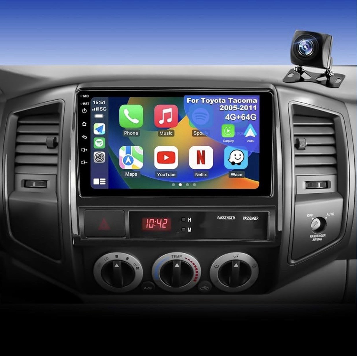 Car Stereo Radio 2005-2011 Toyota Tacoma 9” Touchscreen 4GB+64GB GPS BT