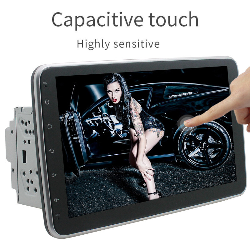 Rotatable 10.1” Touch Android 15 Car Stereo Radio Double 2DIN GPS Wifi Carplay