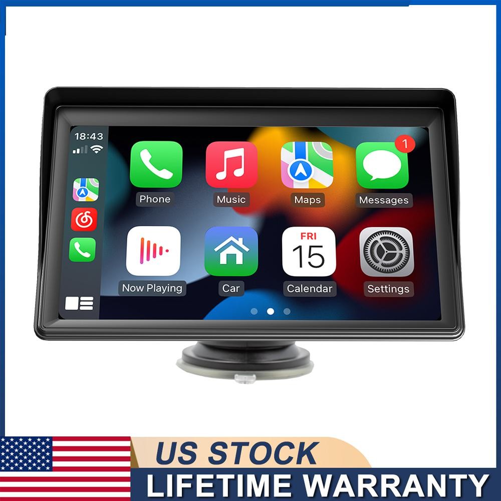 7 Inch Portable WIFI Wireless Carplay Android Auto Car Radio MP5 Player Type-C