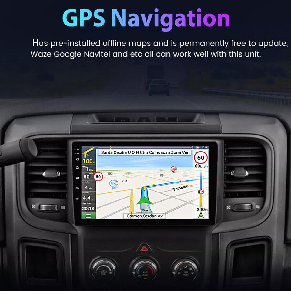 FOR 2013-2019 DODGE RAM 1500 2500 3500 9″ ANDROID 13 CAR RADIO STEREO GPS NAVI
