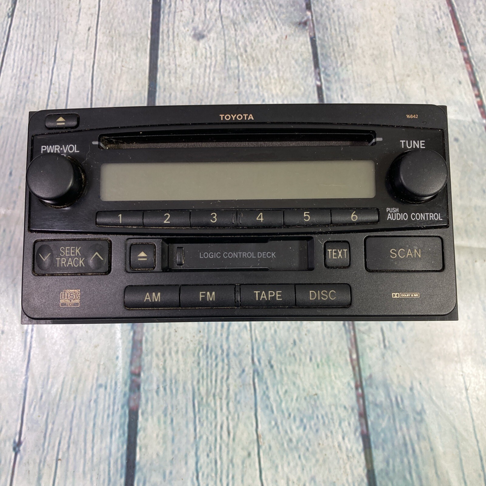 Toyota AM FM Radio CD Cassette Player 86120-52241 OEM Untested for Parts Repairs