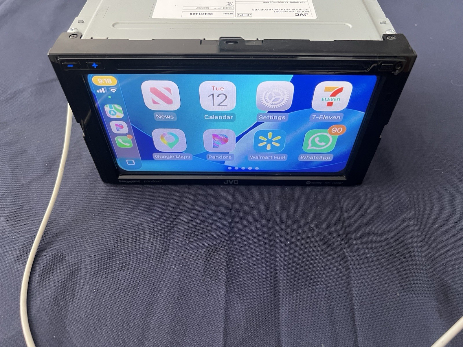 ⭐️Pre-Owned,TESTED⭐️ JVC APPLE CARPLAY| CD| DVD| USB| BT| AM/FM-(KW-V850BT)
