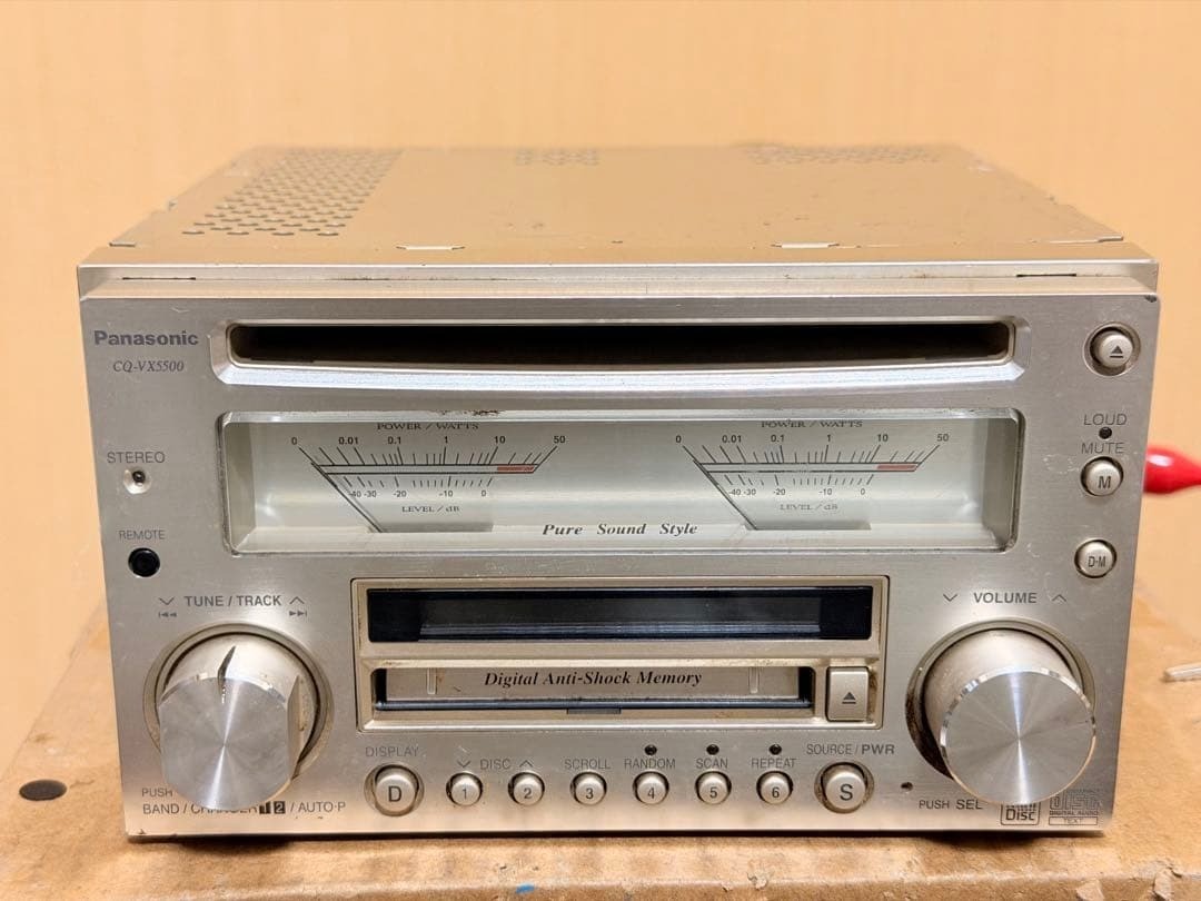 Panasonic CQ-VX5500D CD MD Mini Disc Player Car Audio stereo Tested from Japan