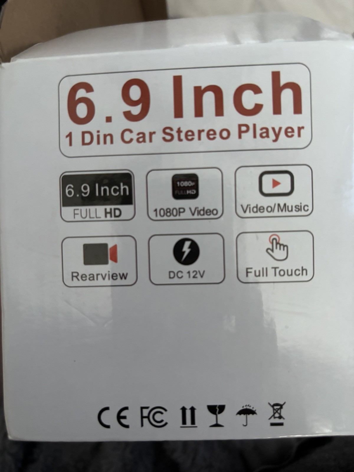 6.9 Inch Single Din Car Stereo with Wireless CarPlay/Android Auto/Mirror Link,1