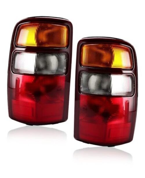 Rear Brake Tail Lights Compatible With 2000-2006 Chevy Tahoe Suburban Red Edge
