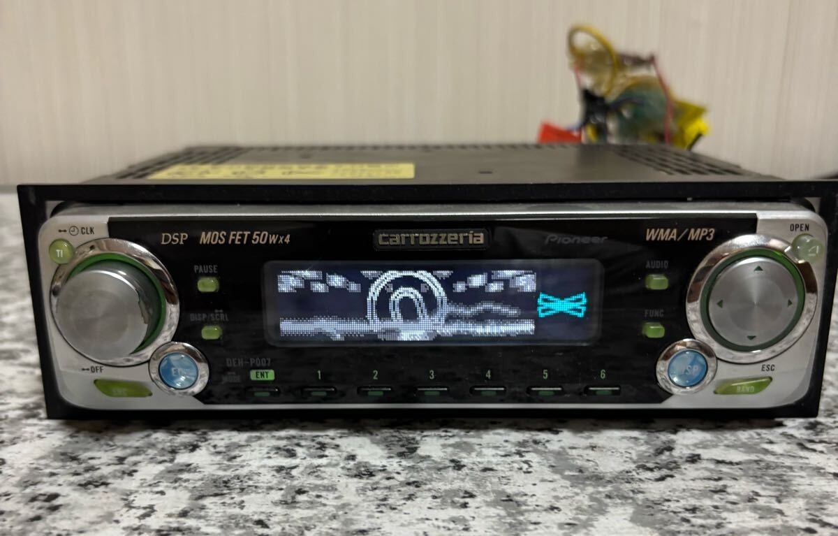 Pioneer Carrozzeria DEH-P007 CD Player MP3 DSP MOS FET 50Wx4 Car Audio Tested