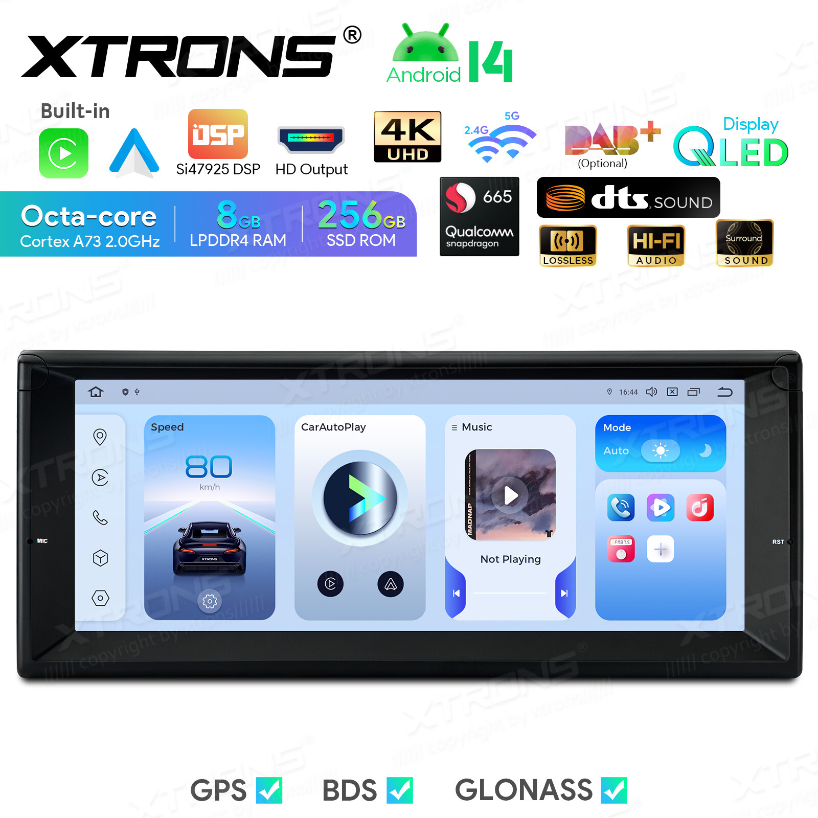 CAM+ For BMW E39 E38 QLED 10.25″ Android 12 8+128GB Car Play GPS Stereo Radio 4G