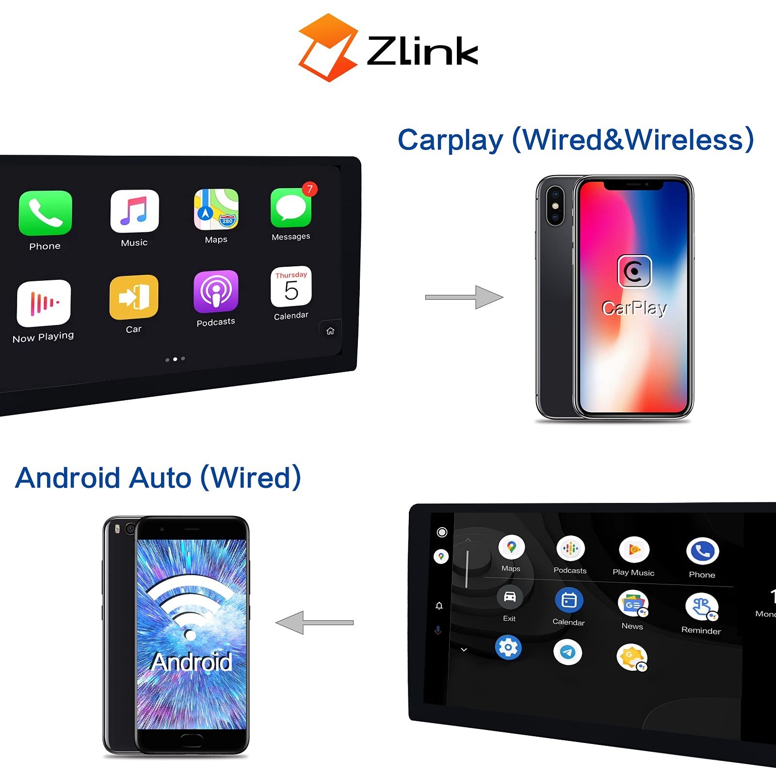 Dasaita HA2205 11.6″ Single Din Android 10 Car Stereo 4GB 64GB Carplay Gps