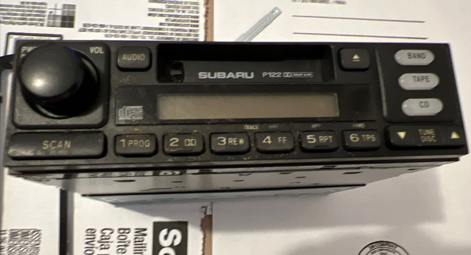 Subaru P122 car stero cassette player Untested