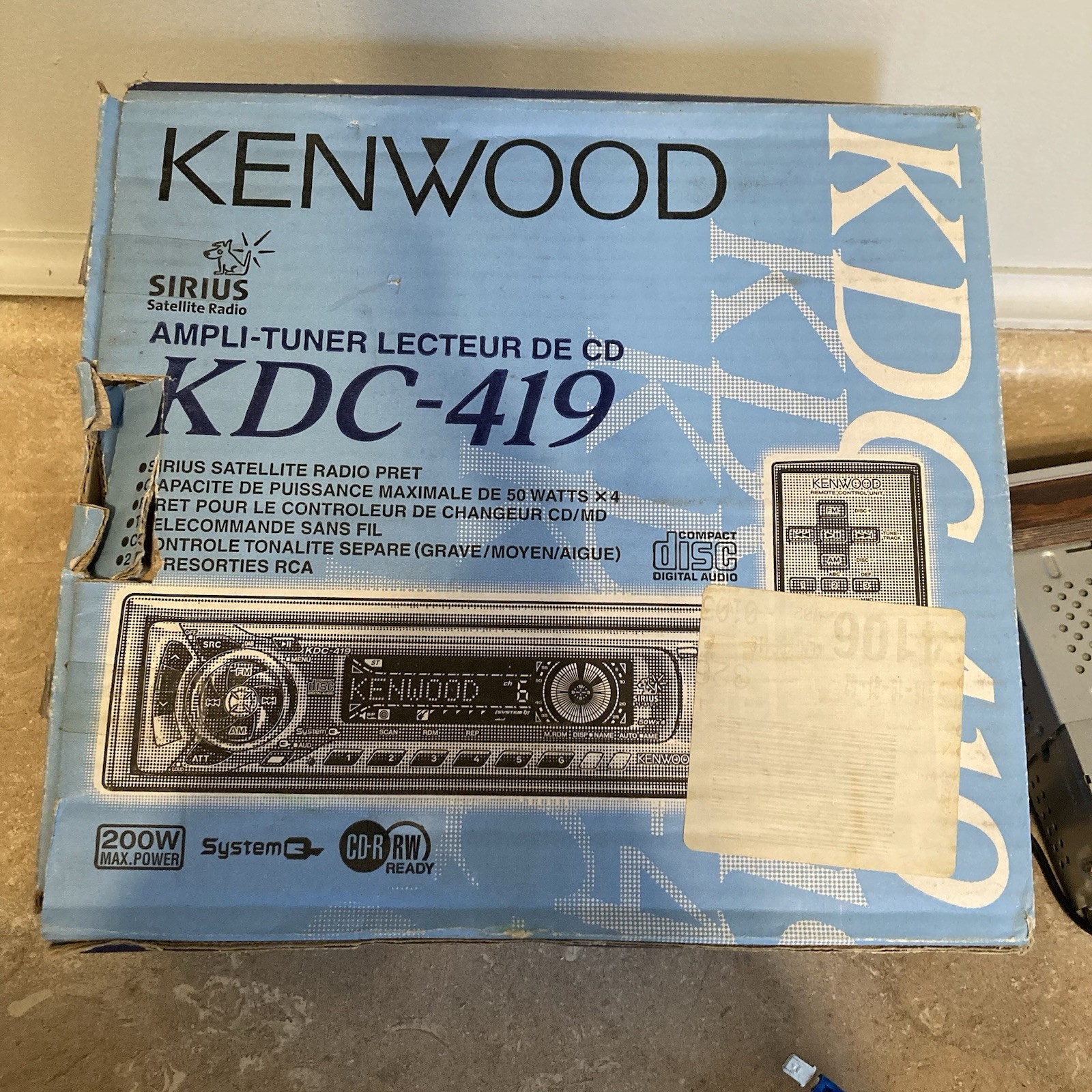 Kenwood KDC-419 CD Receiver Car Stereo w/ Remote Instruction Manual Box Tested