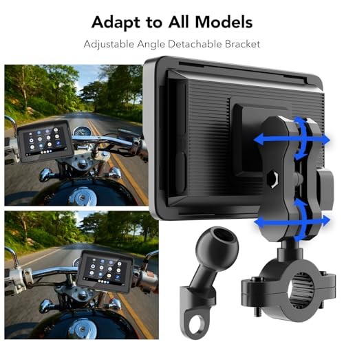 Motorcycle Carplay Screen, Wireless CarPlay & Android Auto for Motorbike,