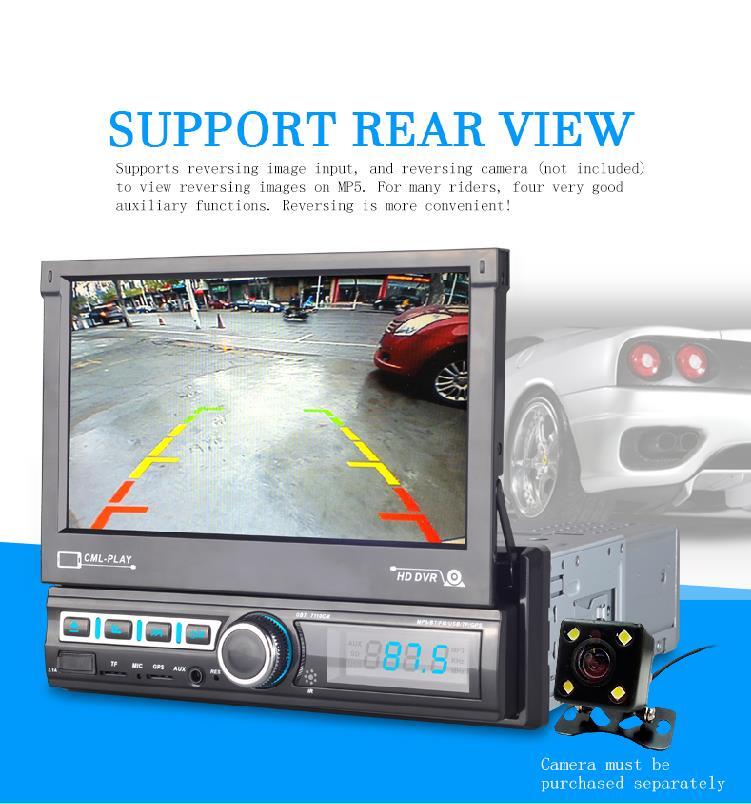 7″ 1 Din Flip out GPS Touchscreen Car Stereo Bluetooth Radio Multimedia Player