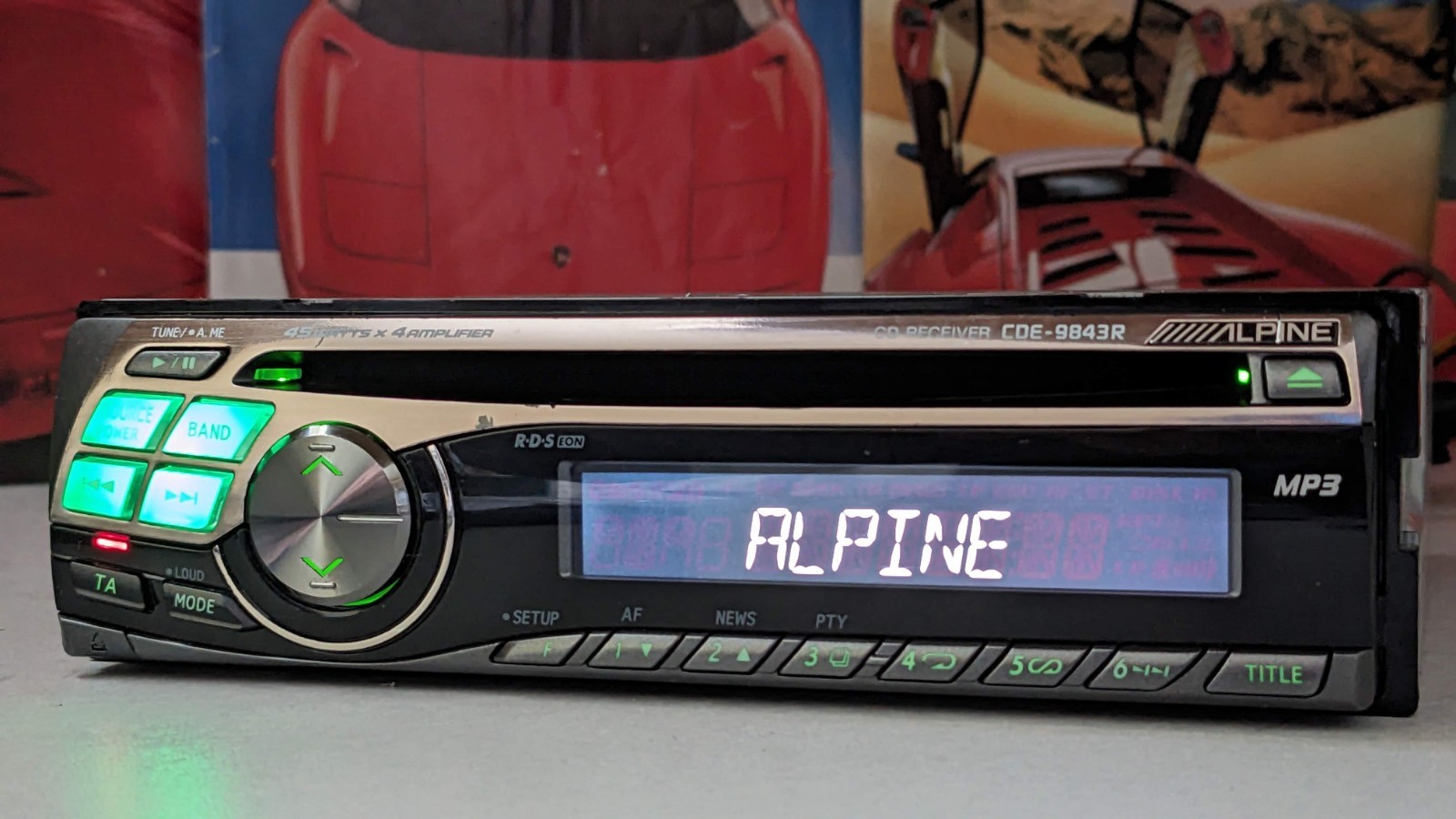 Alpine CDE-9843R Car Stereo AM/FM MP3 WMA CD Receiver – 4 X 45 Watt