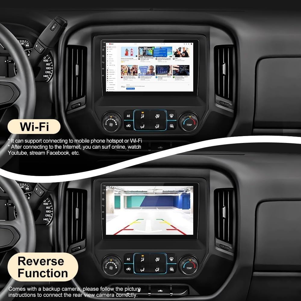 10.1″ 8Core 4+64G Android Auto Carplay for 2014-2018 Chevy Silverado GMC Sierra