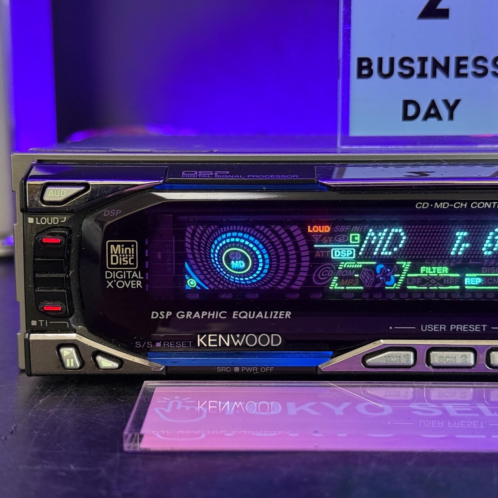 KENWOOD M919 1DIN Car Audio MD Player JDM DSP Spectrum Analyzer Tested In Stock
