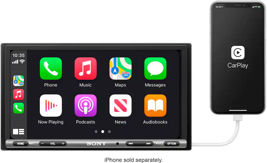 Sony XAV-AX3250 6.95″ Apple CarPlay Android Auto Bluetooth Media Receiver
