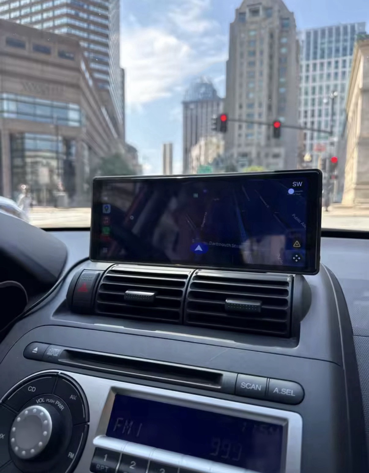 Portable Wireless Carplay Car Stereo, 10.26″ inch HD Touchscreen