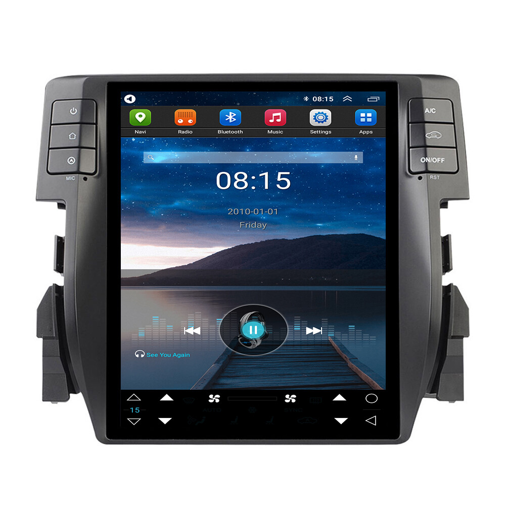 10.4Inch Android 13 Car Radio Carplay For Honda CIVIC 2016-2022 Tesla Screen Car